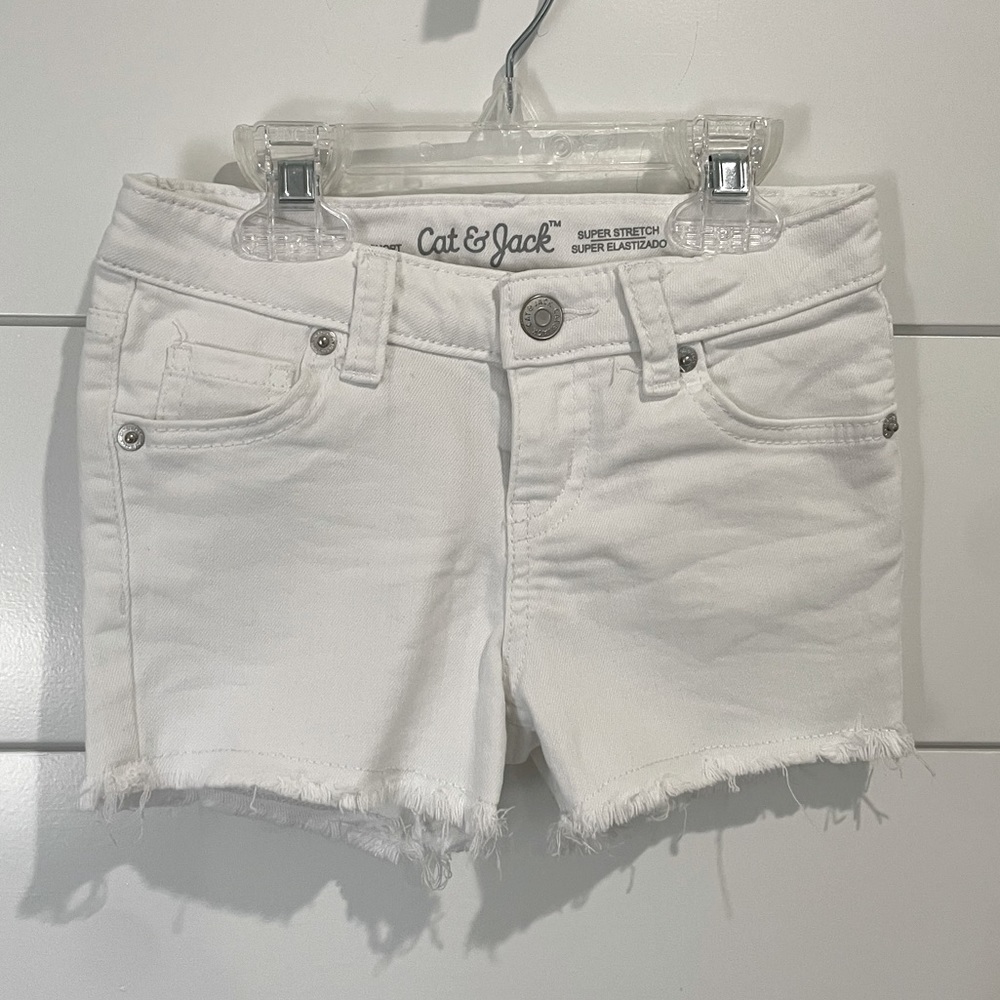 White Jean Shorts